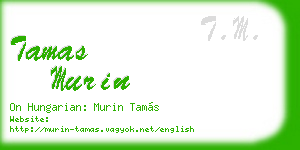 tamas murin business card